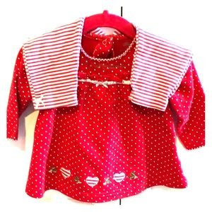 ‘My 1st Christmas’12m grl LS shirt & pants outfit.